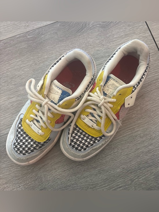 Nike Shoes - Nike Multicolor Houndstooth Sneakers with Yellow Panels